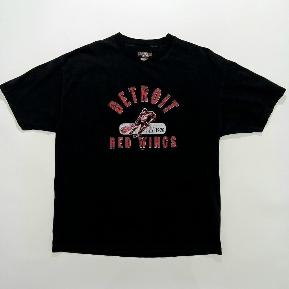 Vintage 90's Old Time Sports NHL Detroit Red Wings Hockey T Shirt Size:XL